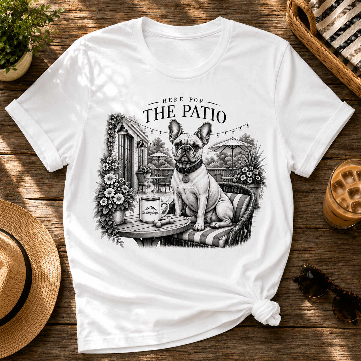 Here for the Patio T-shirt